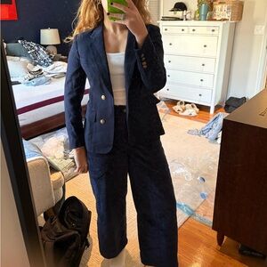 Vintage Navy 100% Wool Blazer